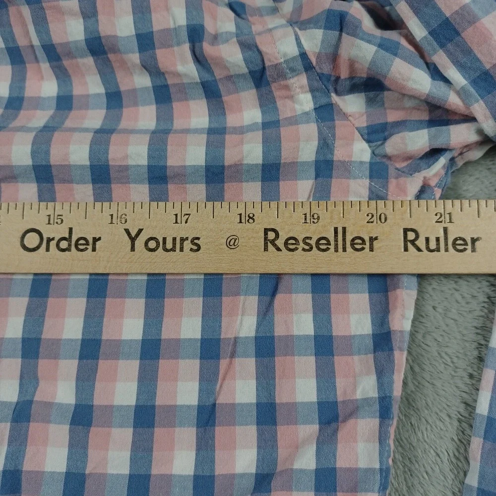 J Crew Shirt Mens Medium Blue Plaid Slim Fit Button Down‎ Preppy Modern